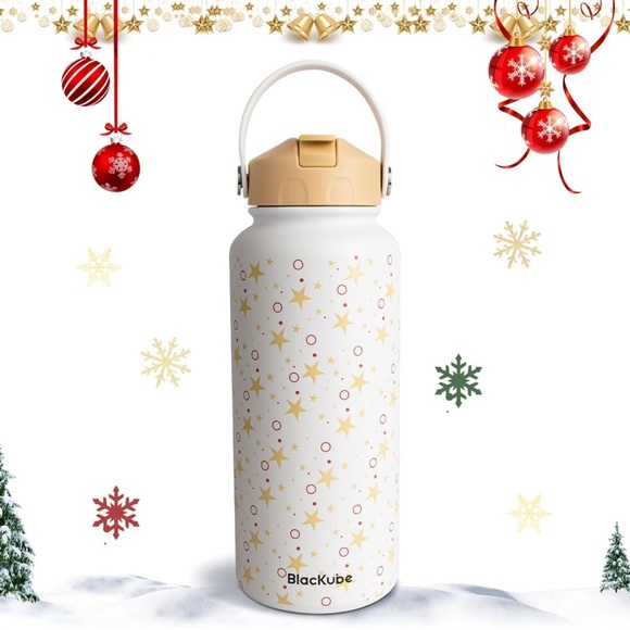 Blackube 32oz Insulated Water Bottle with Straw Lid, Stainless Steel Water Bottl - Picture 1 of 8